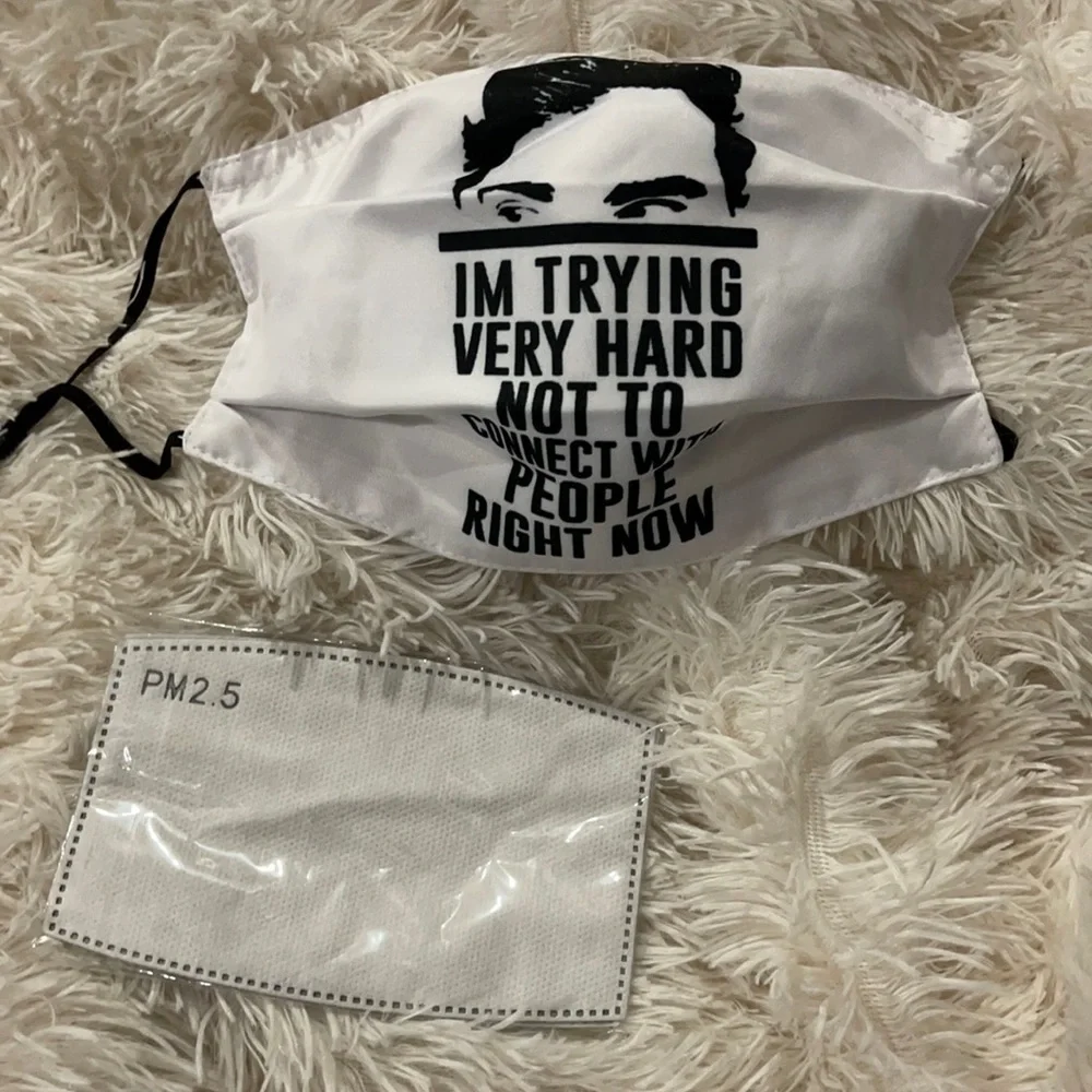 New I’m Trying Hard Not to Connect face mask